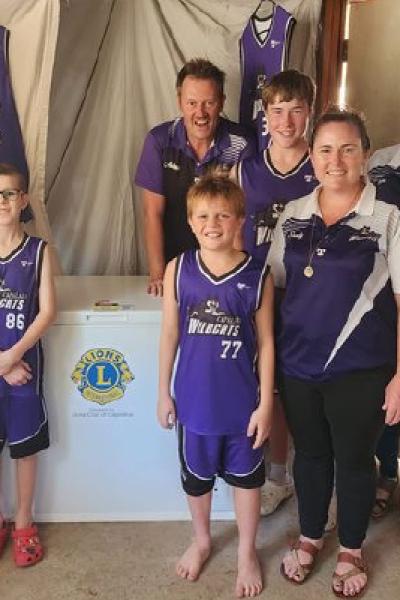 Capalaba Lions Donation Of A Chest Freezer To Local Basketball Club